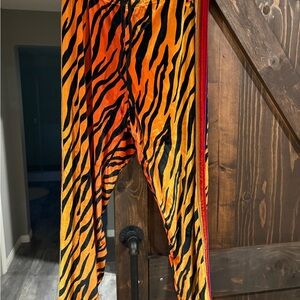 Aviator Nation Orange and Black Stripe Pants